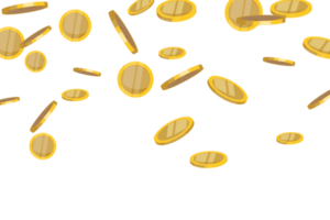 monete d'oro che cadono soldi png