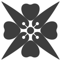 black flower icon png