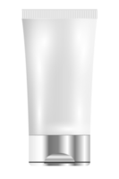 tubo cosmético de plástico blanco en blanco png