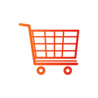 Colorful shopping cart icon png