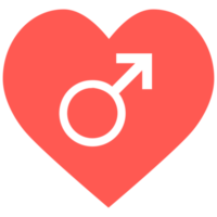 ícone masculino de coração png