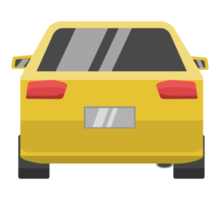 back view of yellow car png