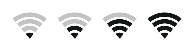 Wifi Icon Set, Modern Wifi Logo Set With Signal On White Background