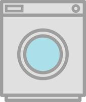 Grey washing machine, illustration, on a white background. vector