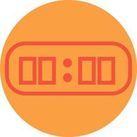 Digital alarm clock, illustration, vector on a white background.