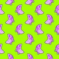 Kid jogger, seamless pattern on green background. vector