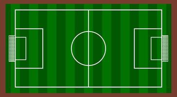 Illustration of a soccer field, seen from above for background vector