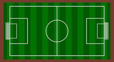 Illustration of a soccer field, seen from above for background vector