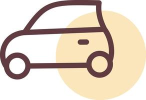 Smart small car, illustration, vector, on a white background. vector