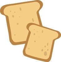 Flat toast, illustration, vector on white background.