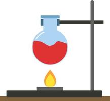 Chemistry lab, illustration, vector on white background.