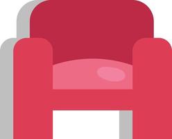 sillón rosa, ilustración, vector sobre fondo blanco.