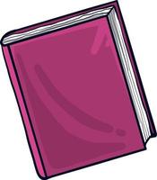 Pink notebook, illustration, vector on a white background.