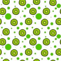 Kiwi pattern, illustration, vector on white background.