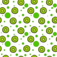 Kiwi pattern, illustration, vector on white background.