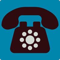 Old retro telephone, illustration, vector, on a white background. vector