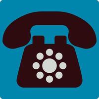 Old retro telephone, illustration, vector, on a white background. vector