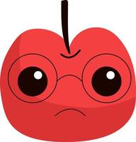 Apple nerd, illustration, vector on white background.