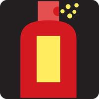 Red perfume bottle, illustration, vector on a white background.