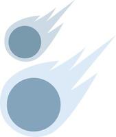 Flying comet, illustration, vector on white background.