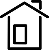 casa con una ventana en el lado izquierdo, ilustración de icono, vector sobre fondo blanco