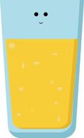 Glass of juice, illustration, vector on white background.