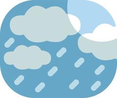 Rain landscape, illustration, vector on a white background.