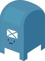 Mail box, illustration, vector on white background.