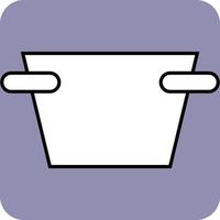 Deep frying pan, illustration, vector, on a white background. vector