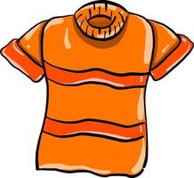 Orange shirt, illustration, vector on white background