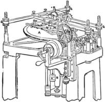 Dividing Engine, vintage illustration. vector