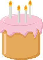 Small cake, illustration, vector on white background.