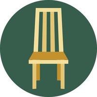 Wooden chair, illustration, vector, on a white background. vector