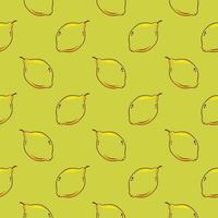 Little transparent lemons ,seamless pattern on yellow background. vector