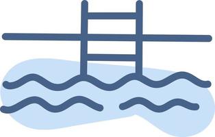 Swimming pool ladder, illustration, vector on a white background.