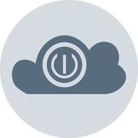 Cloud shut down, illustration, on a white background. vector