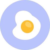 Fried egg, illustration, vector on a white background.