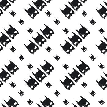Batman mask pattern, illustration, vector on white background.