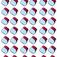 Jars wallpaper, illustration, vector on white background.