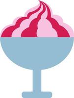 Dessert ice cream, icon illustration, vector on white background