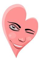heart with a smile, for design vector
