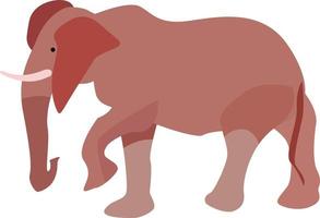 Big elephant, illustration, vector on white background.