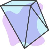 Weird shape diamond, illustration, on a white background. vector