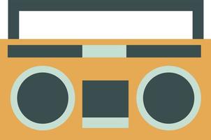 Retro radio, illustration, vector on white background.