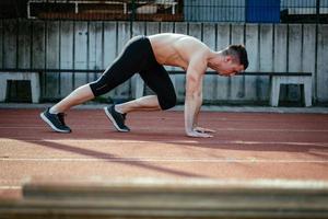 Athlete Man Ready To Run photo