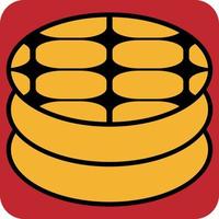 Sweet pancakes, illustration, vector, on a white background. vector