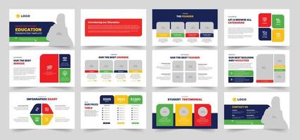 Education Presentation or Course presentation design or university presentation slide vector