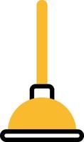 Toilet plunger, illustration, vector on a white background.