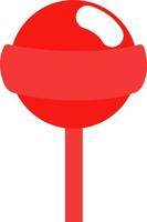 Red lolipop, illustration, vector on a white background.