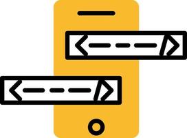 Mobile coding, illustration, vector on a white background.